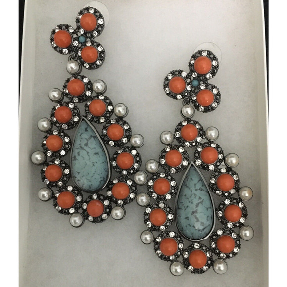 Turquoise Ehtiopian Opal‎ Gemstone Dangle Earring Jewelry - Picture 6 of 6